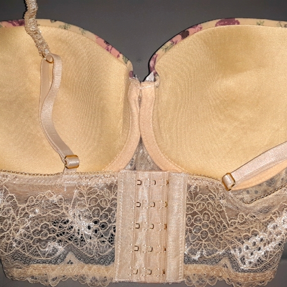 NWT☆RENE ROFE 34C Lacey Balconette Push-up Bra☆Beautiful - Picture 7 of 16